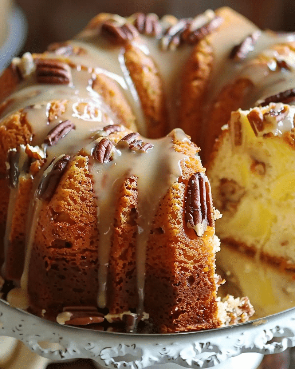 Pineapple Pecan Pound Cake