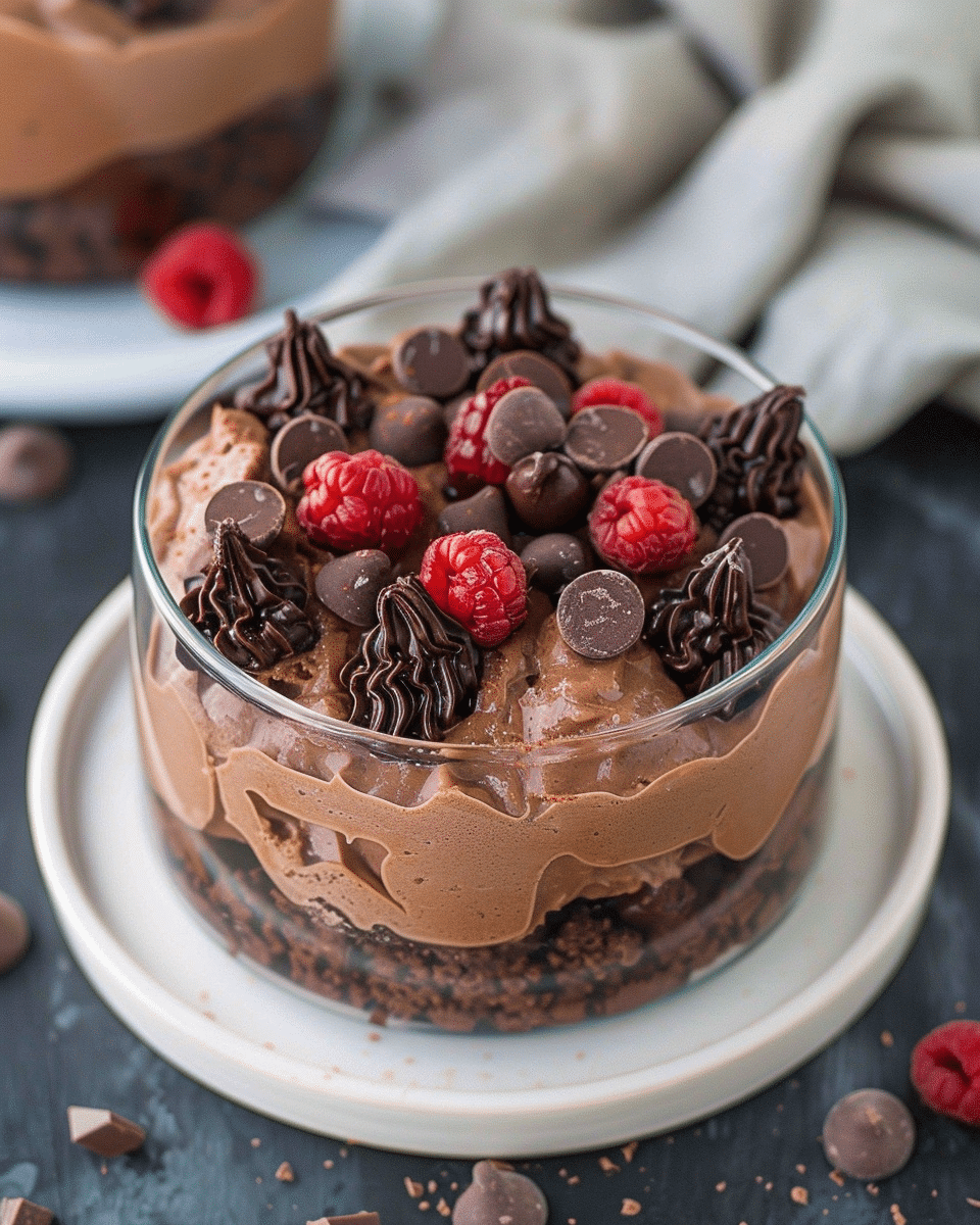 Chocolate Cottage Cheese Mousse Pudding