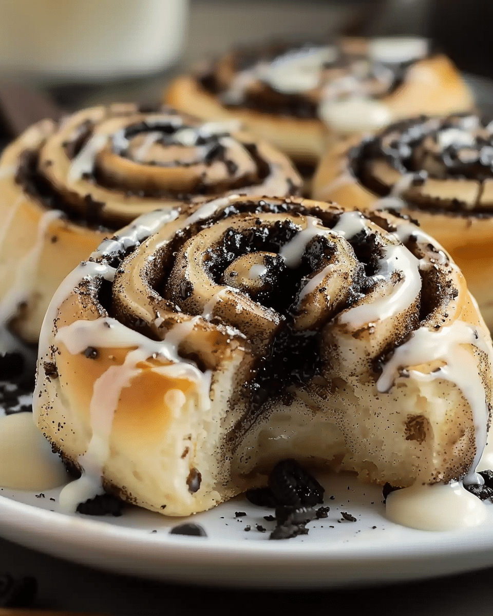 Oreo-Stuffed Cinnamon Rolls