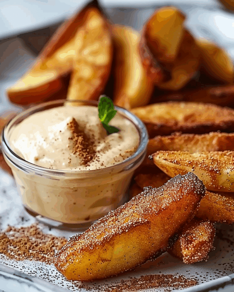 Air Fried Apple Wedges with Caramel Whipped Cream Dipping Sauce