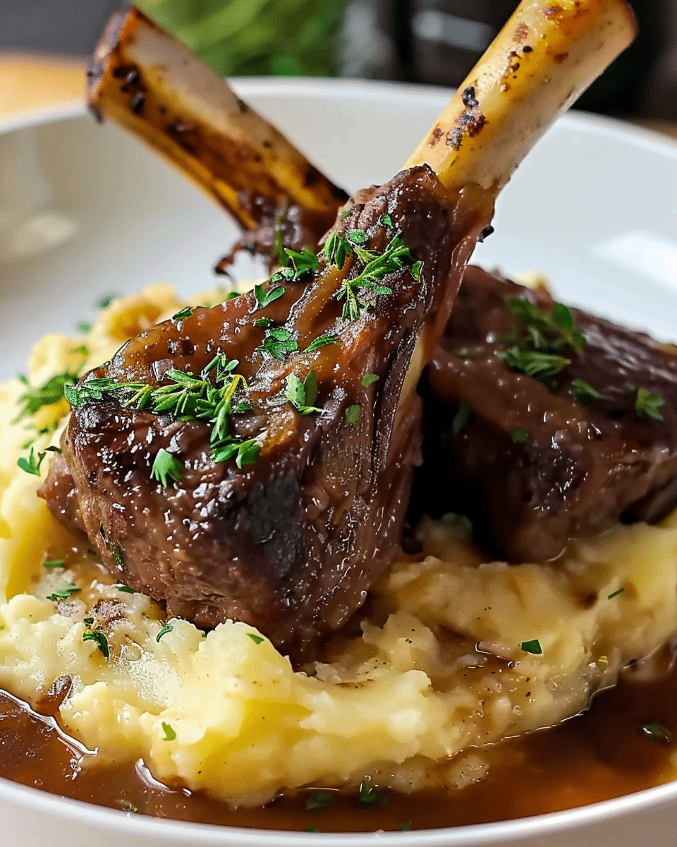 Lamb Shank with Creamy Mashed Potatoes