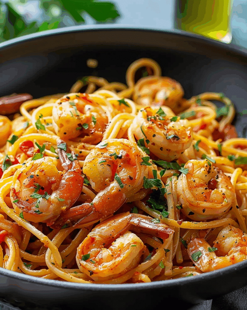 Jamaican Shrimp Pasta: A Creamy Delight