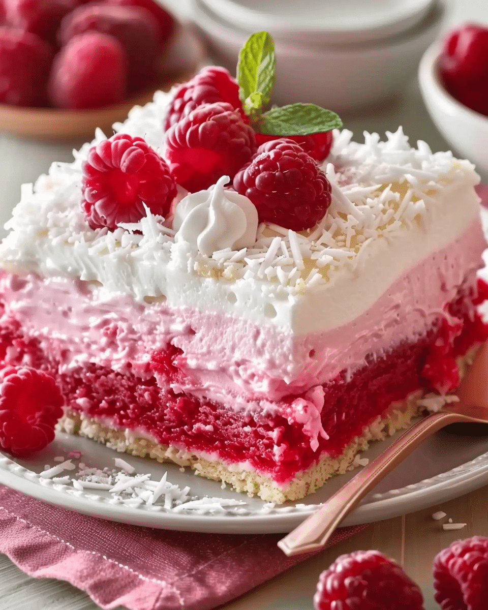 Raspberry Zinger Poke Cake