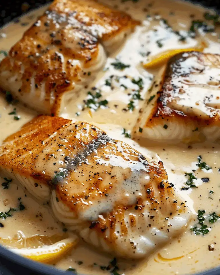 Delicious Pan‑Seared Fish with Creamy Lemon Butter Sauce