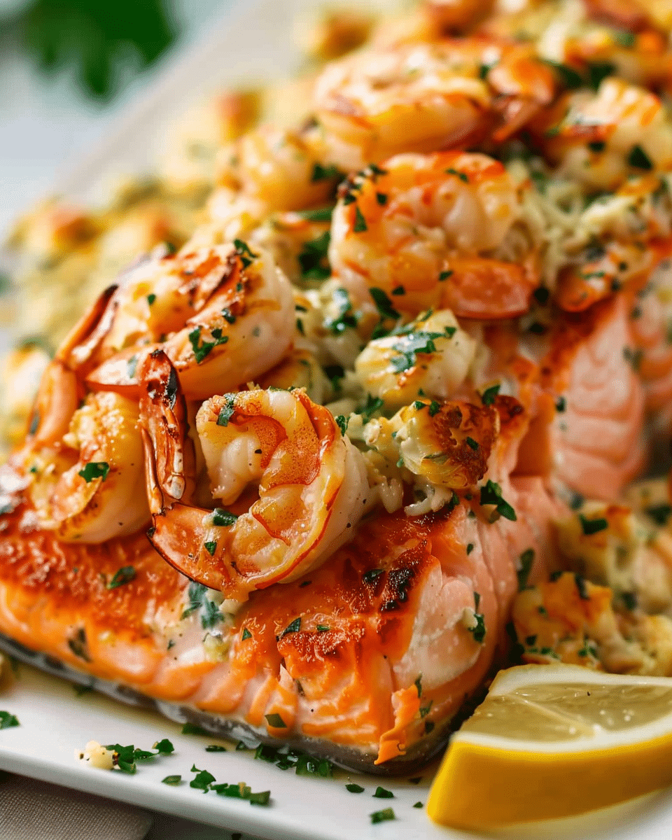 Crab & Shrimp Stuffed Salmon