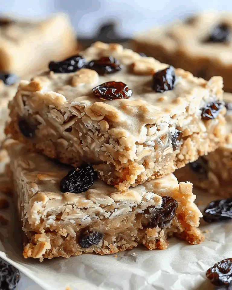 Oatmeal Raisin Cookie Bars
