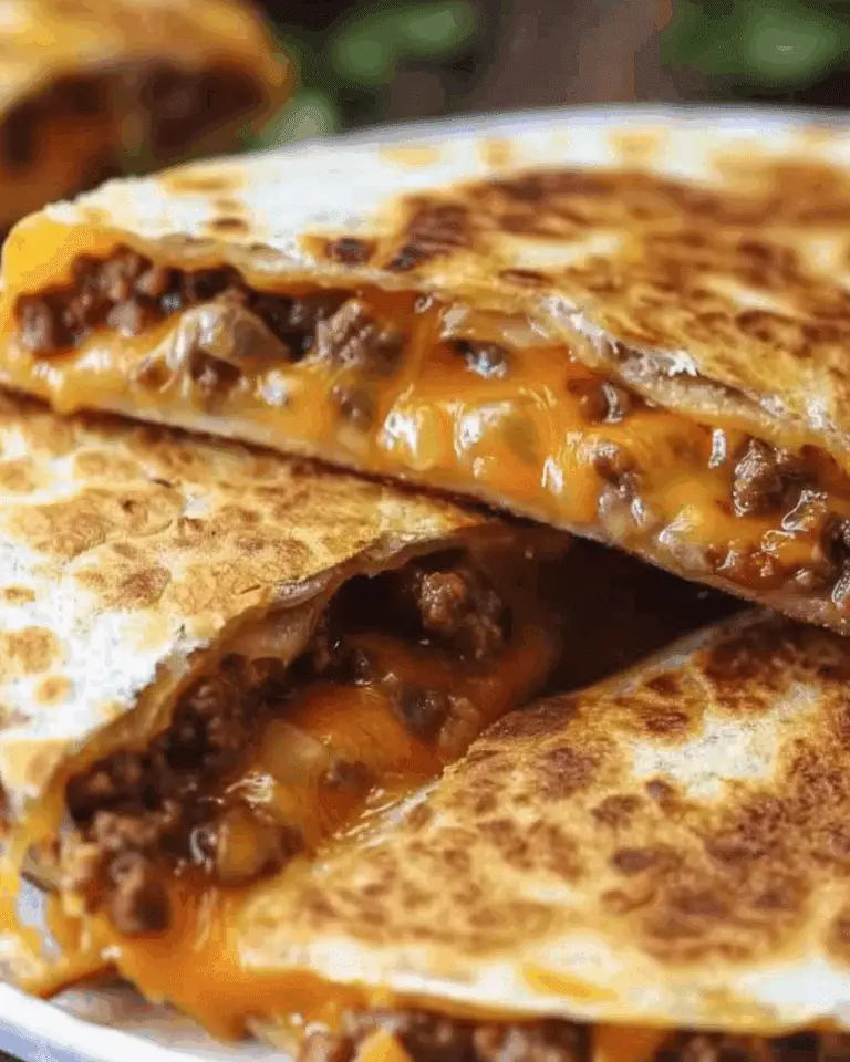 Ground Beef Cheesy Quesadillas