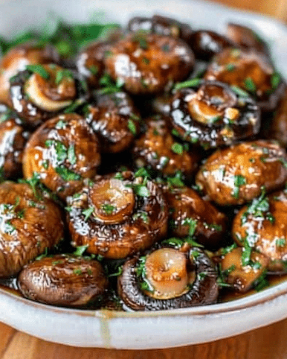 Honey and Garlic Roasted Mushrooms Recipe