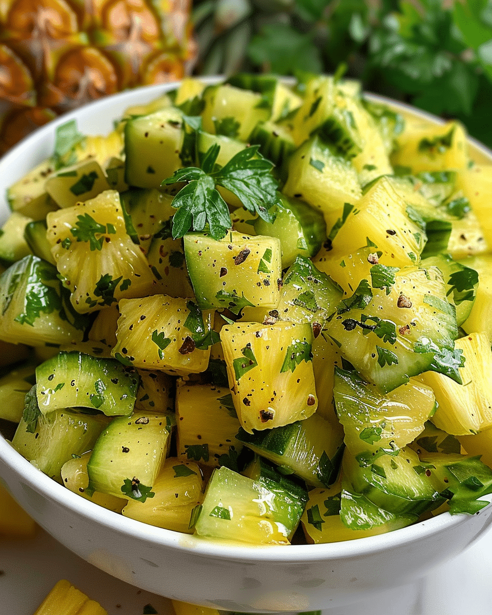 Pineapple Cucumber Salad – A Refreshing, Sweet & Savory Dish