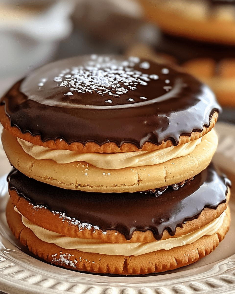 Boston Cream Pie Cookies