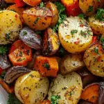 Garlic Herb Roasted Potatoes and Veggies