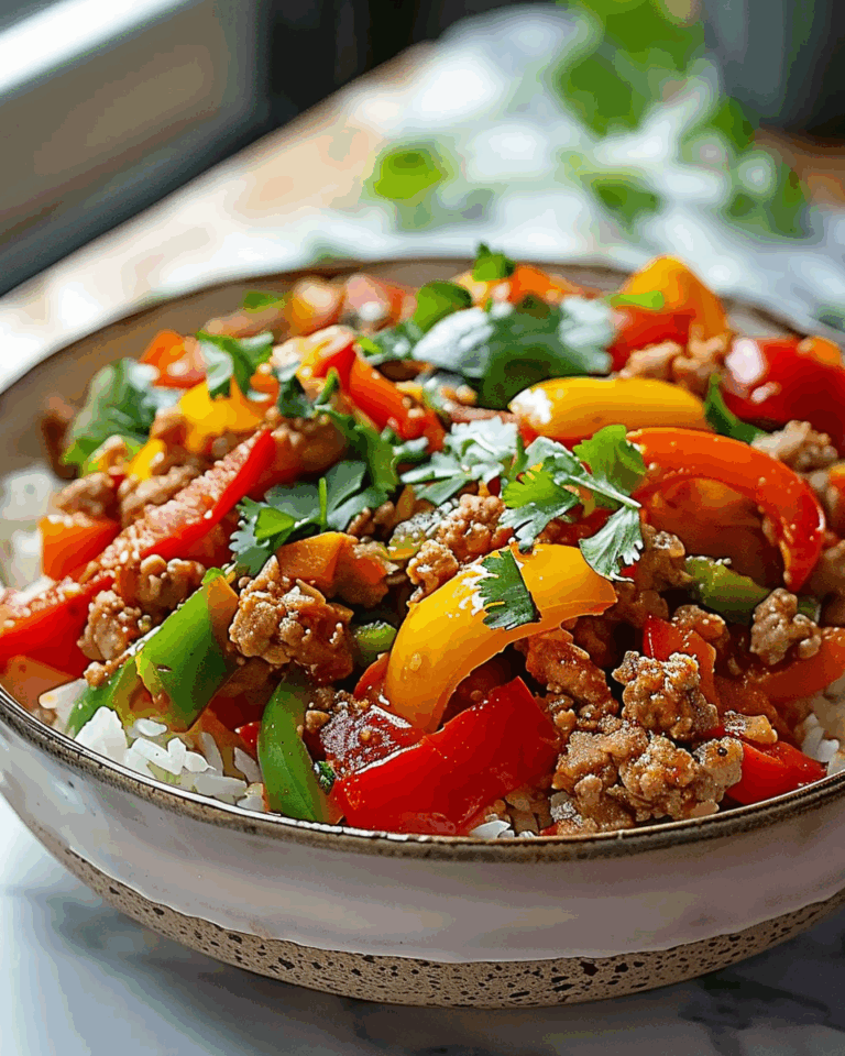 Ground Turkey and Peppers Stir‑Fry
