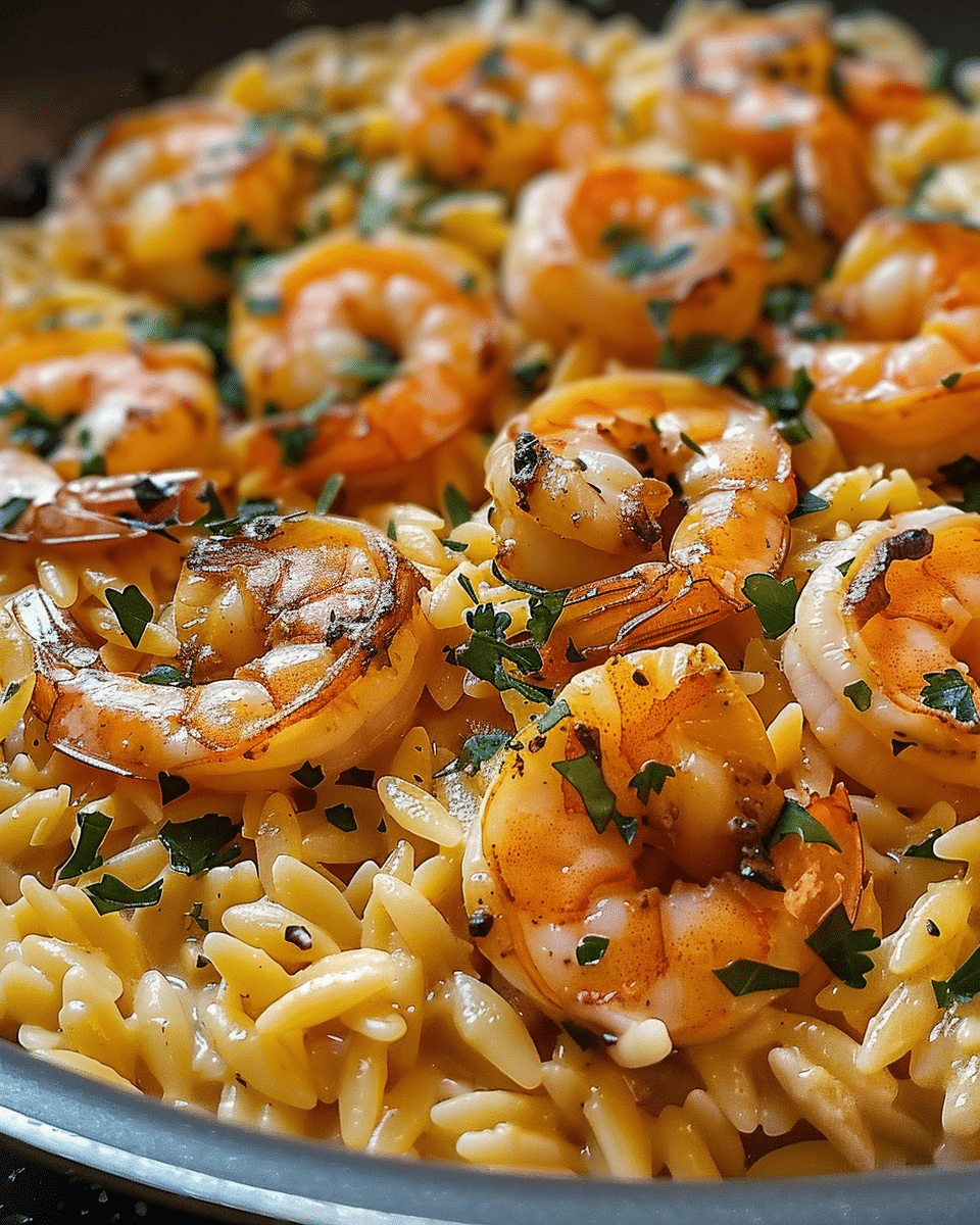 One-Pan Parmesan Orzo with Shrimp