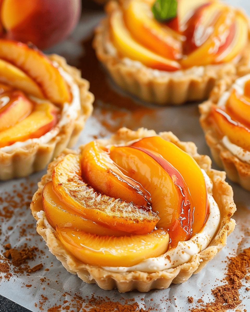 Peach and Cream Cheese Mini Tarts