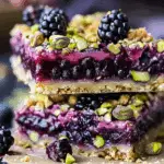 Blackberry Pistachio Dream Bars