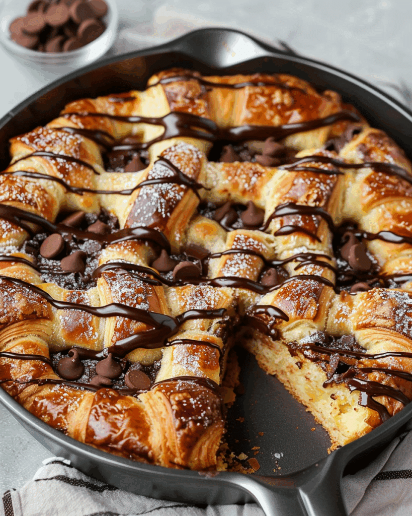 Chocolate Croissant Breakfast Bake