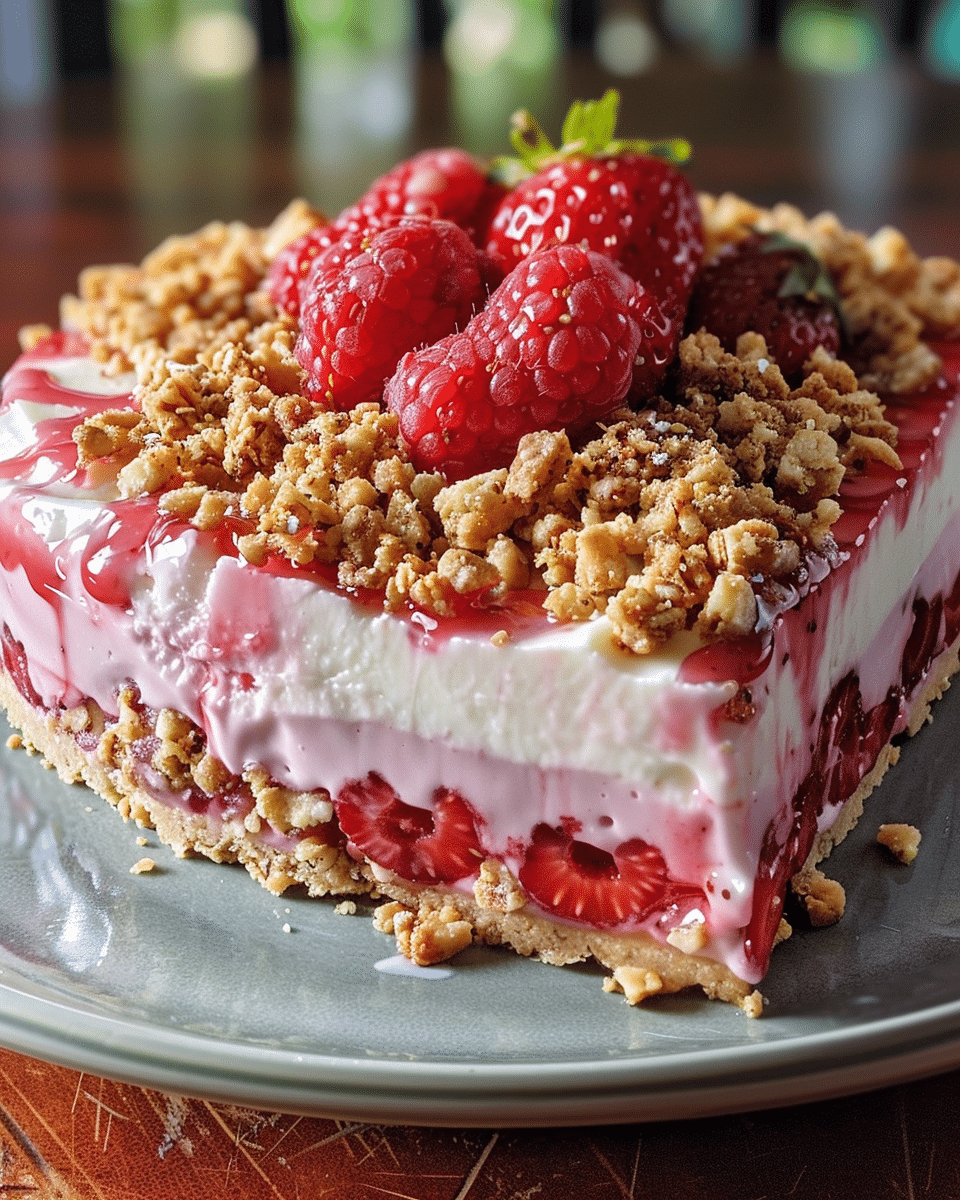 Berrylicious Strawberry Crunch Cheesecake
