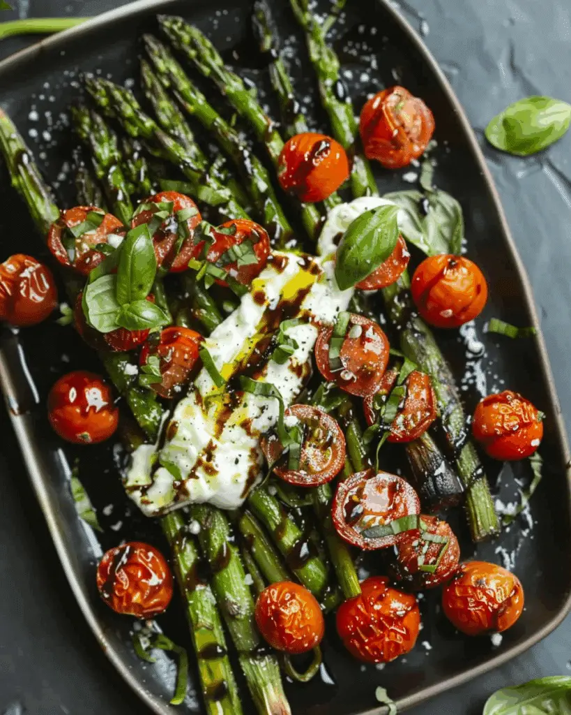 Caprese Roasted Asparagus