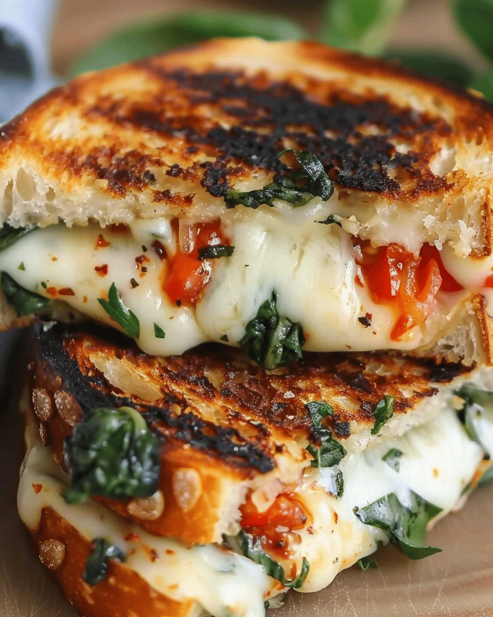 Mediterranean Grilled Cheese Sandwich