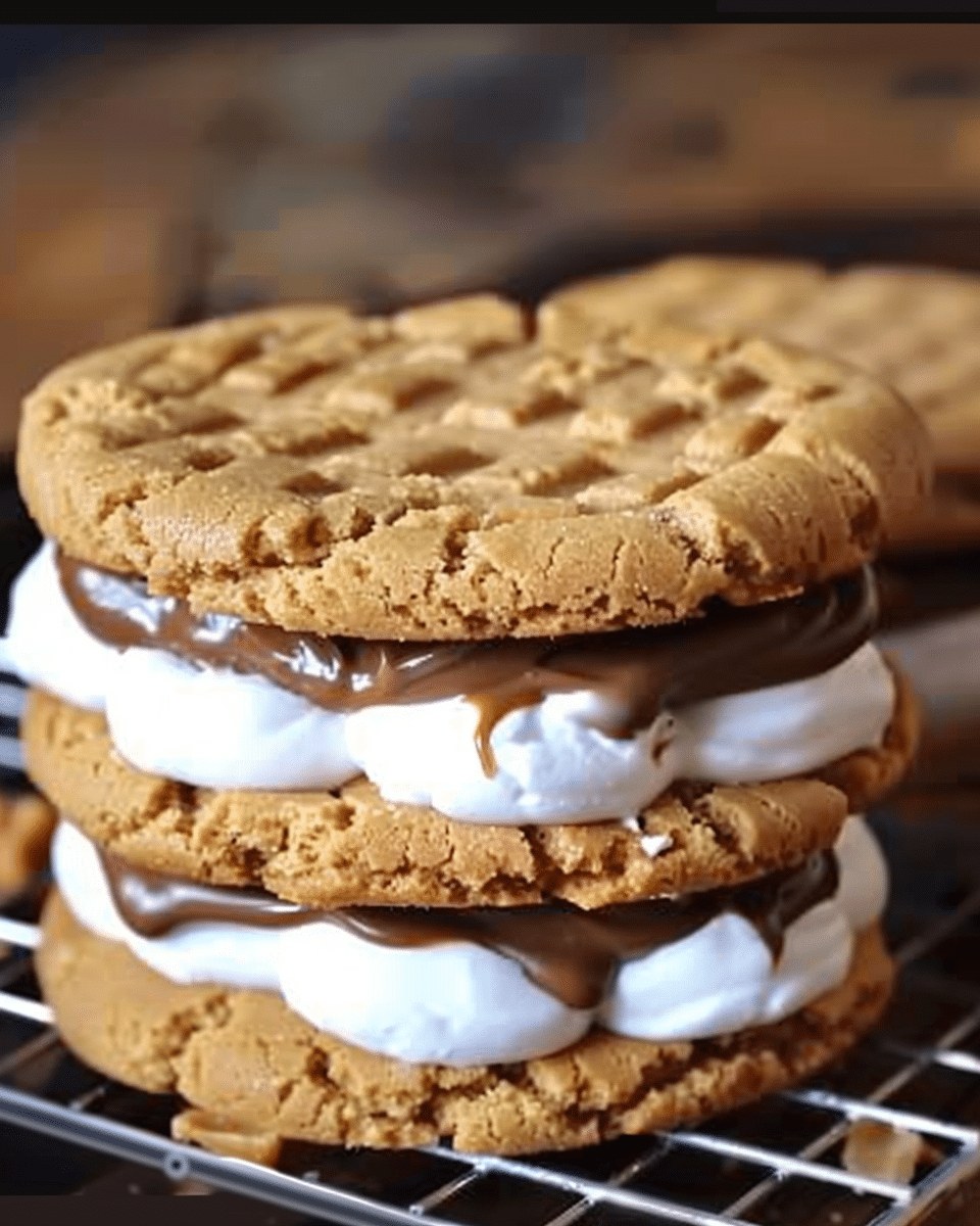 Peanut Butter S’mores Sandwich Cookies