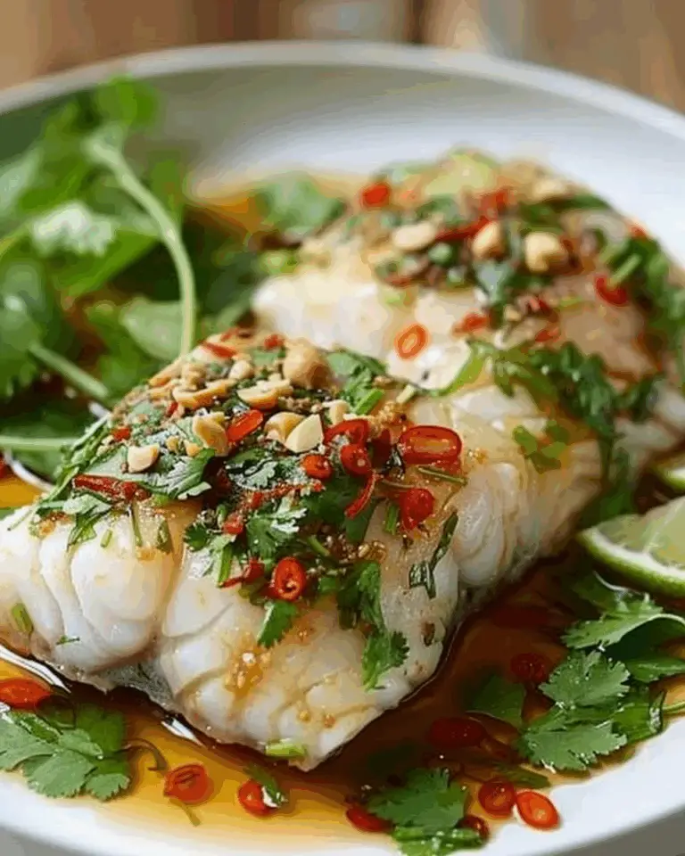 Thai Lime‑Garlic Steamed Fish