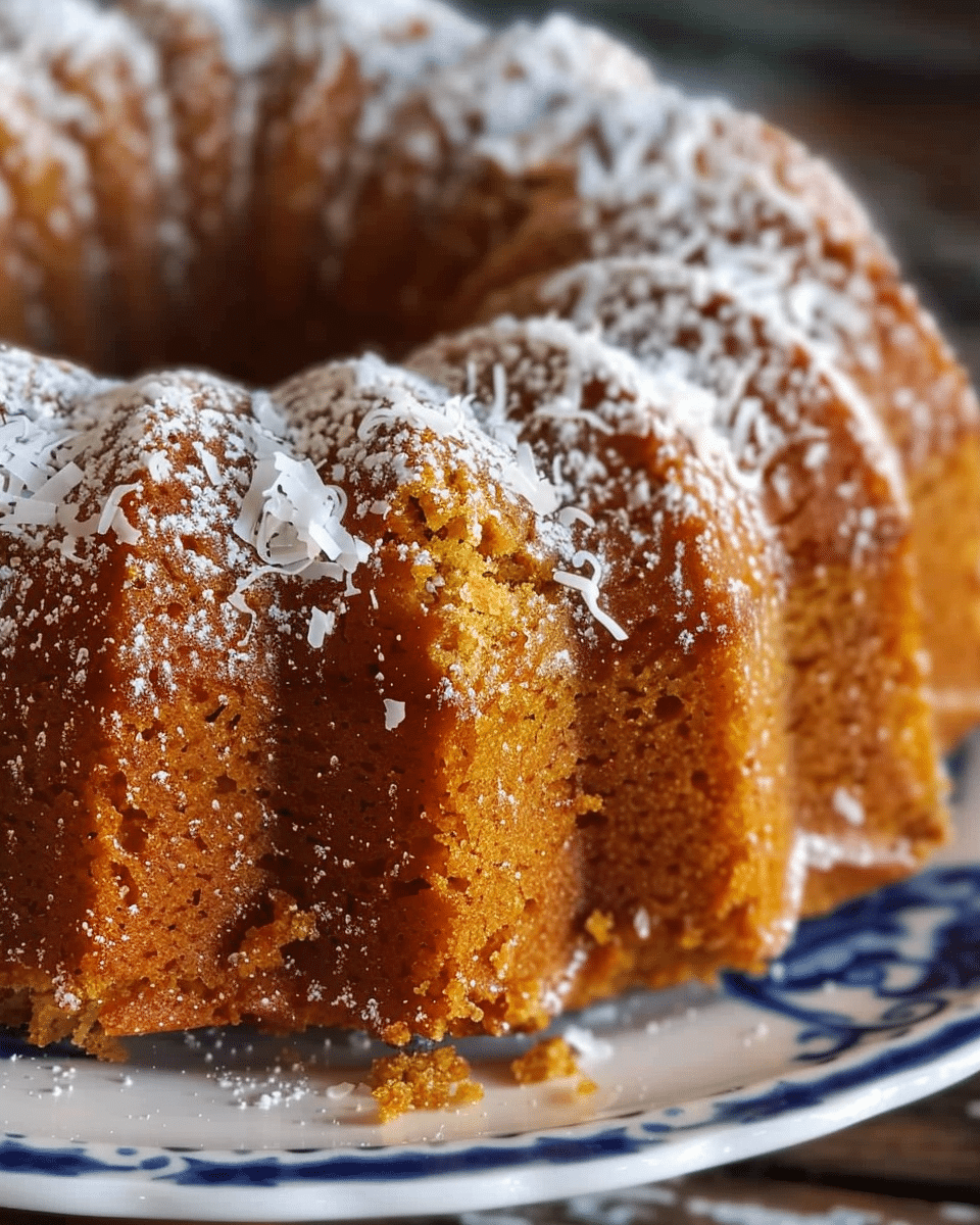 Belizean Coconut Rum Sweet Potato Pound Cake