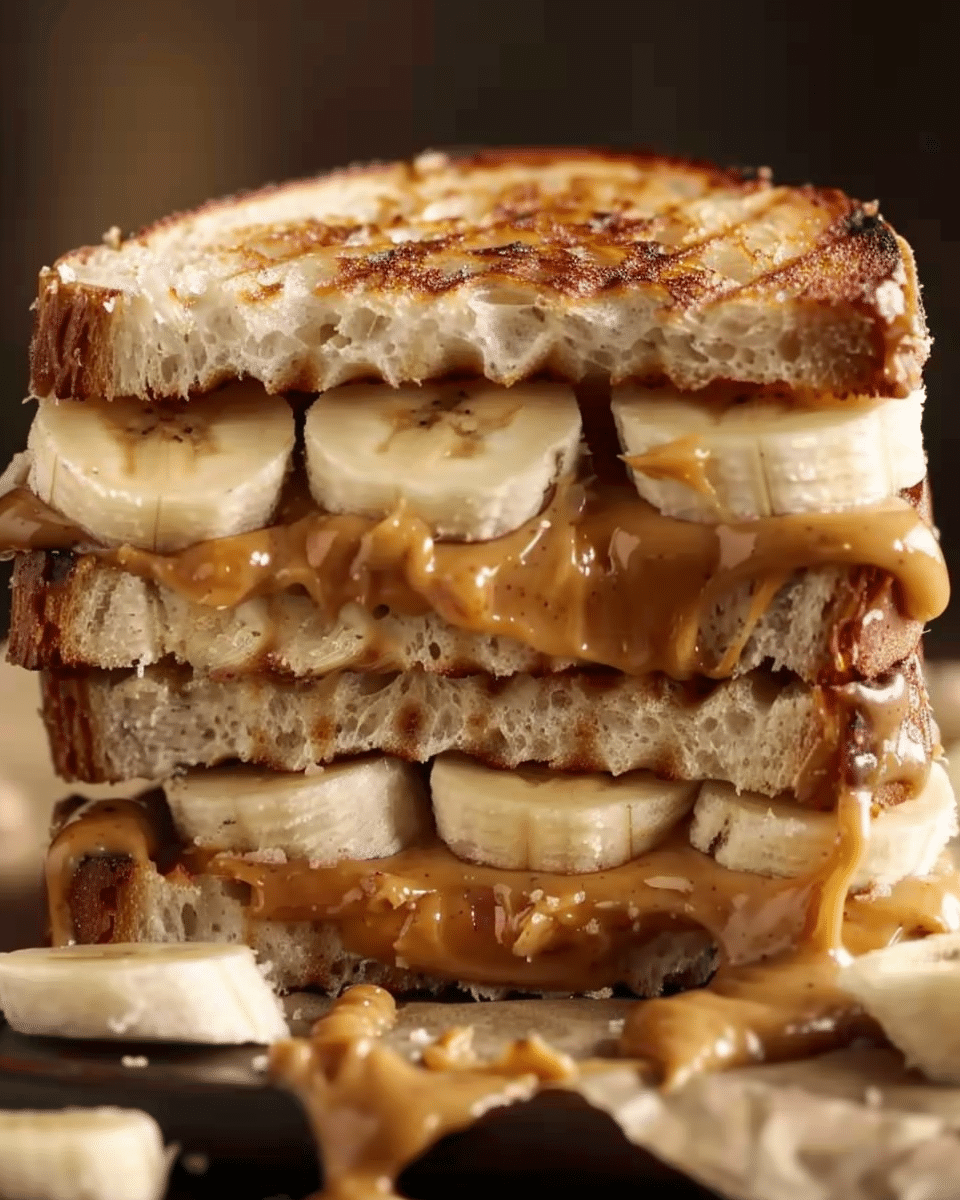 Grilled Peanut Butter Banana Sandwich
