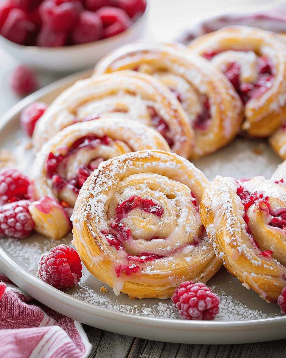 Lemon Raspberry Danish Rolls