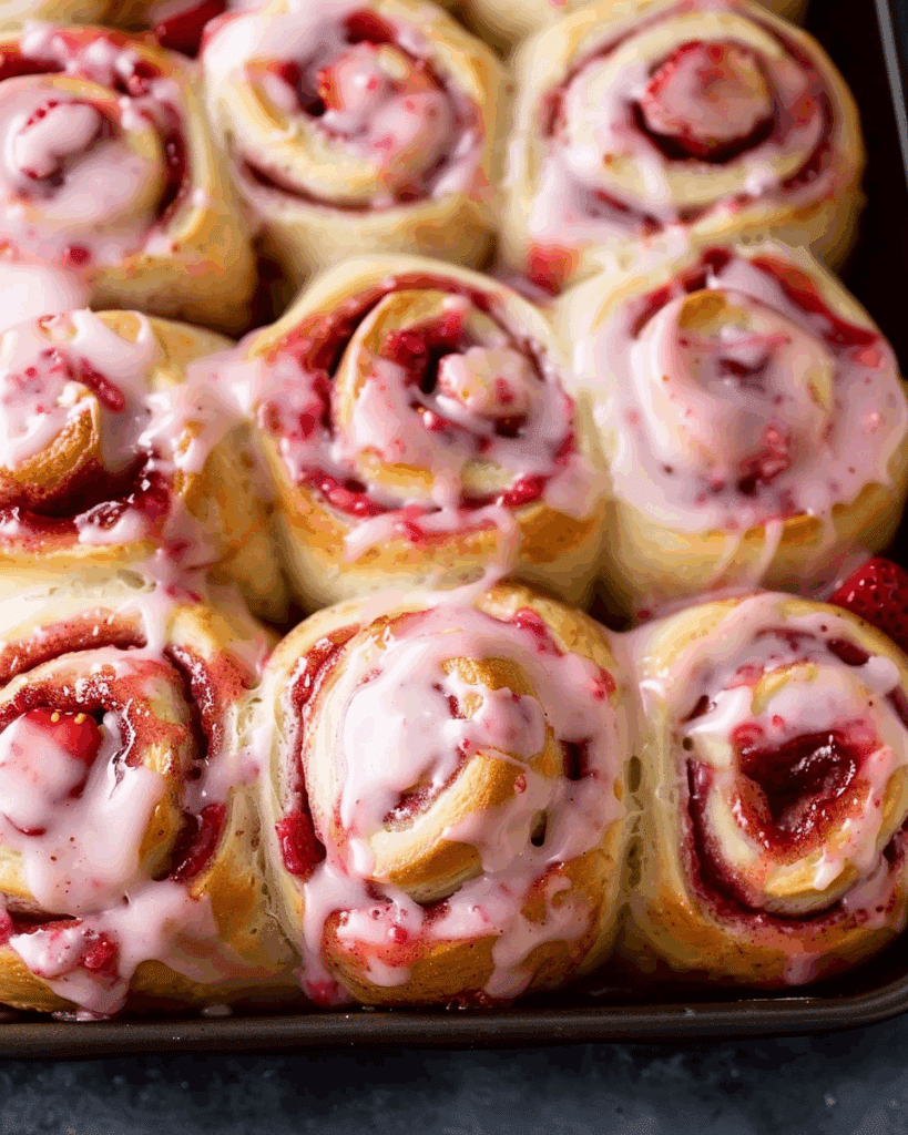 Strawberry Cinnamon Rolls