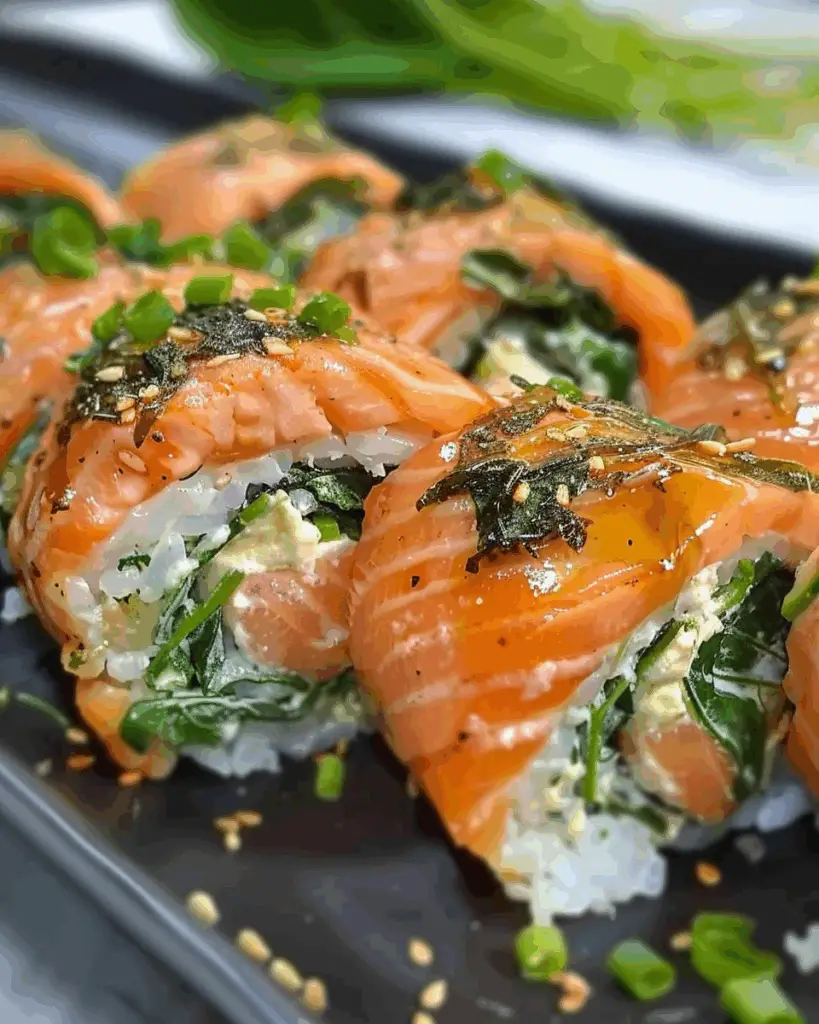 Lemon Basil Salmon Rolls