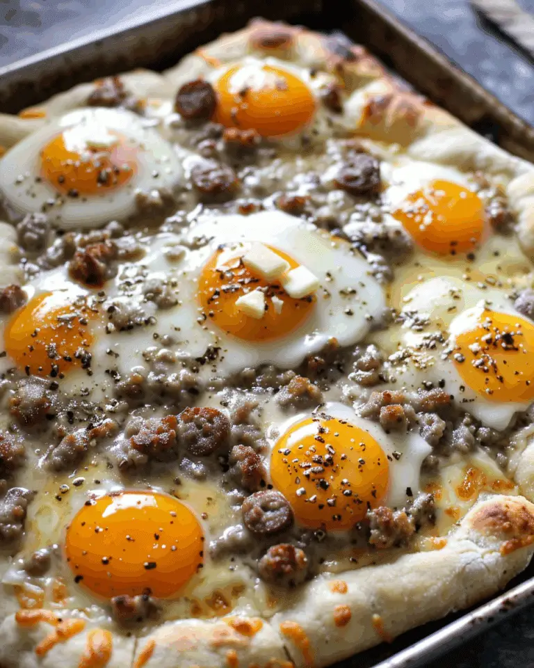 Biscuits and Sausage Gravy Breakfast Pizza