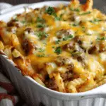 Layered Cheeseburger French Fry Casserole