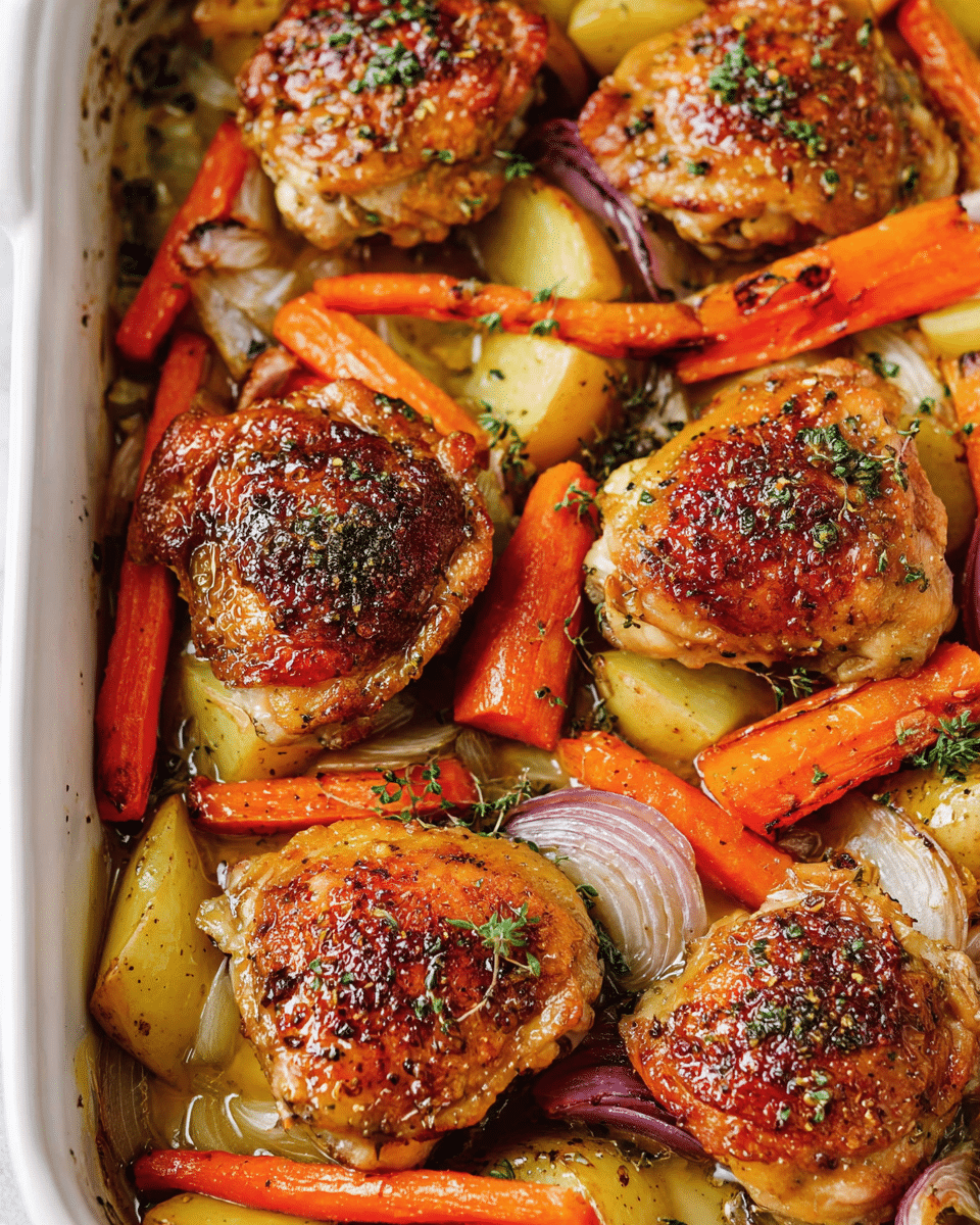 Roasted Chicken Thighs and Vegetables