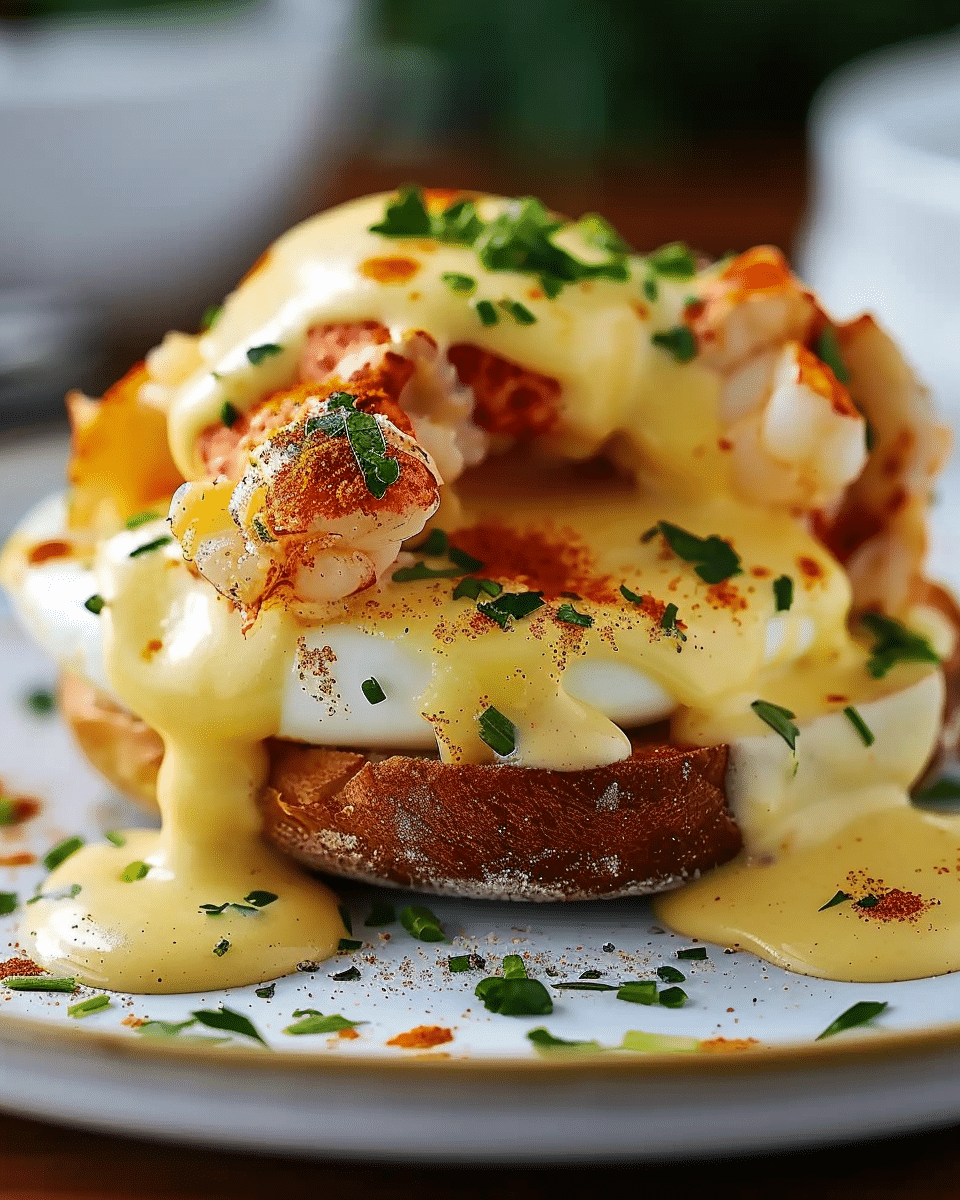 Bay Lobster Eggs Benedict with Cajun Hollandaise