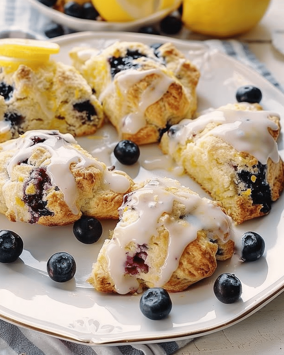 Lemon Blueberry Drop Scones