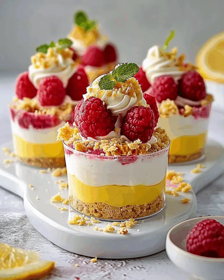 No Bake Lemon Raspberry Cheesecake Cups