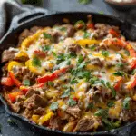 Queso Steak Fajita Skillet