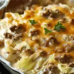 Creamed Cabbage and Ground Beef Casserole