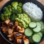 Super Fresh Teriyaki Chicken Rice Bowl with Greens & Guac