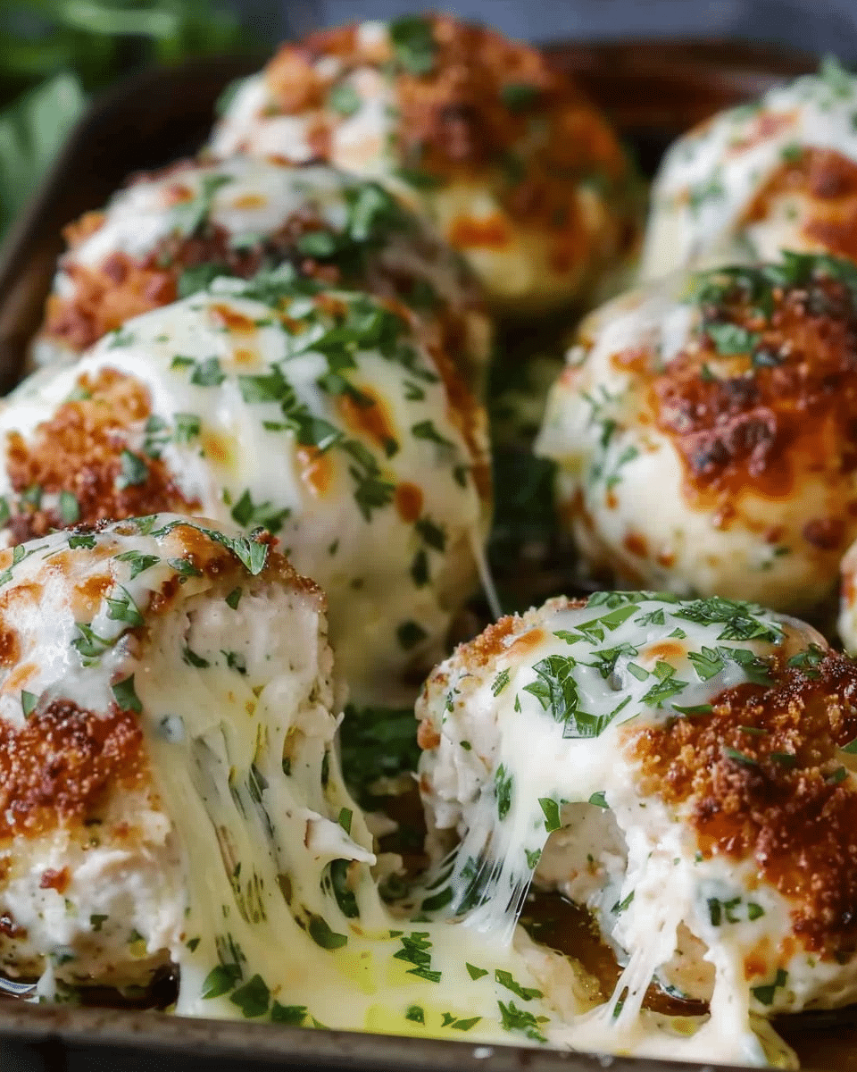 Melted Mozzarella & Ranch Chicken Bombs