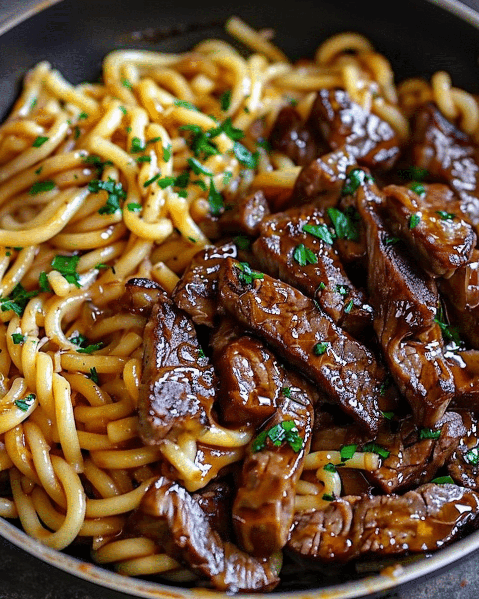 One-Pot Smoky Honey BBQ Steak Pasta