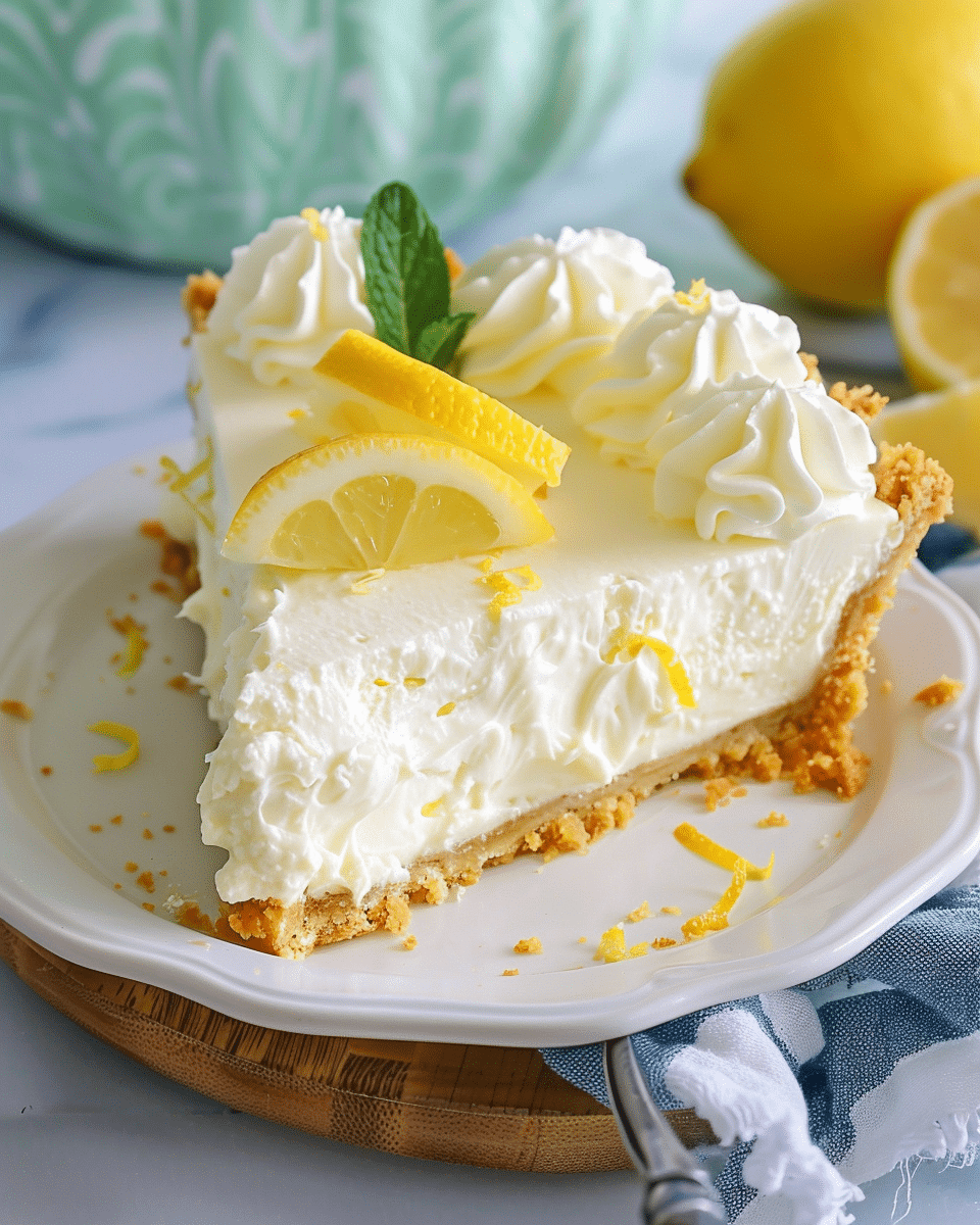 No-Bake Cream Cheese Lemonade Pie