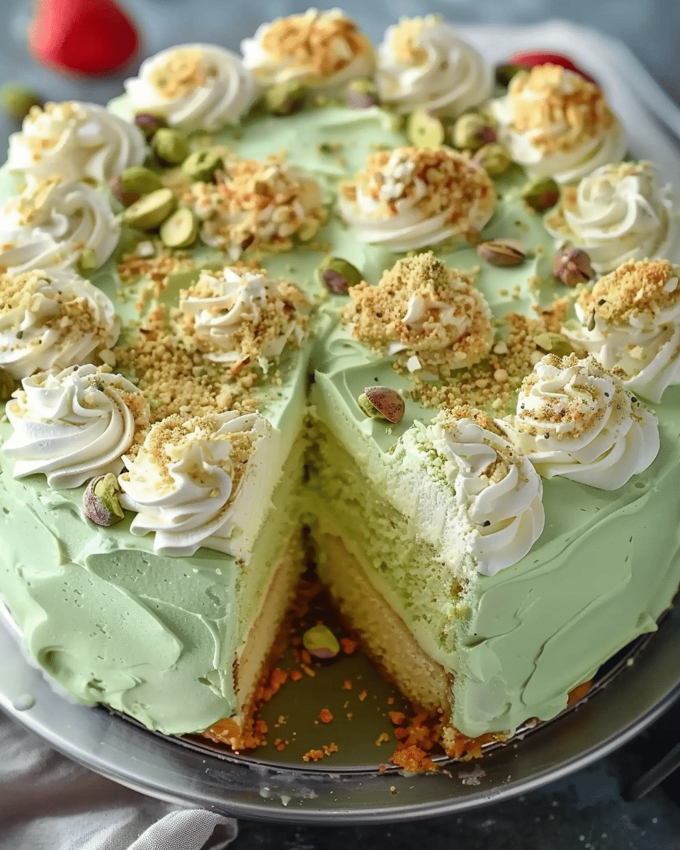 Tropical Pistachio Bliss Cake
