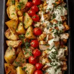 Creamy Garlic Chicken & Golden Potatoes Tray