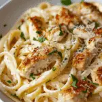 Creamy Mozzarella Chicken Linguine in Garlic Cajun Butter