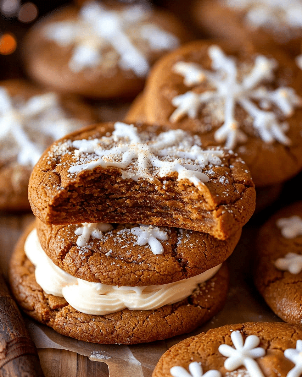 Gingerbread Cheesecake Cookies