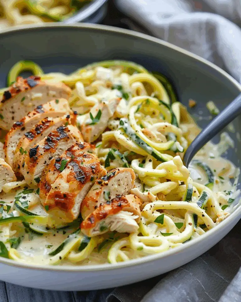 Zucchini Noodle Chicken Alfredo