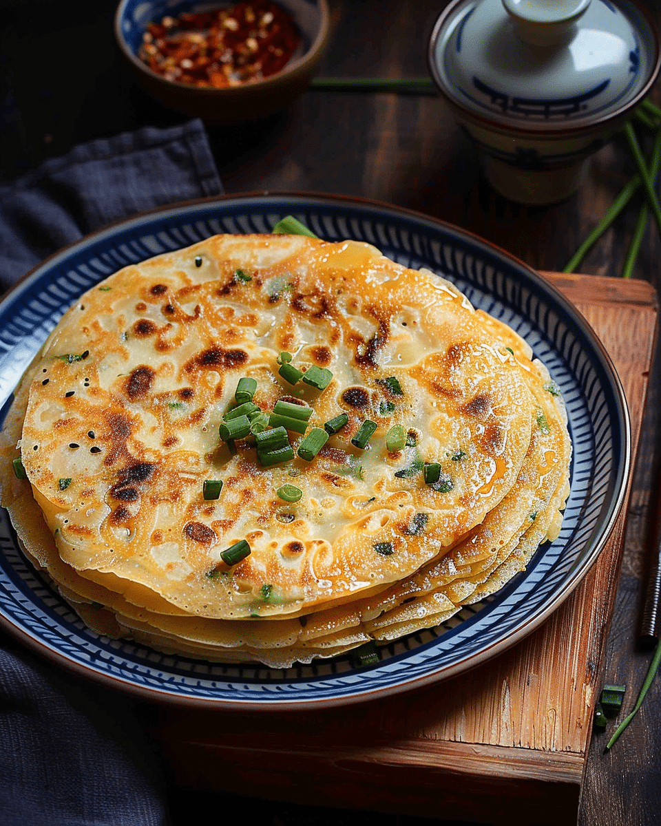 Easy Chinese Green Onion Pancakes (Scallion Pancakes)