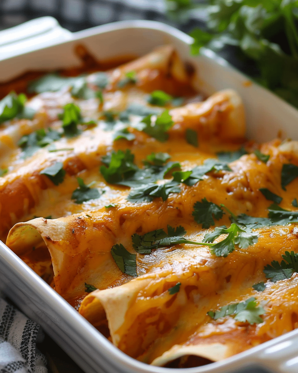 Easy Chicken Enchiladas Recipe