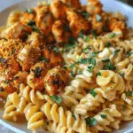 Buffalo Garlic Chicken Bites & Ranch Cajun Alfredo Twisted Pasta